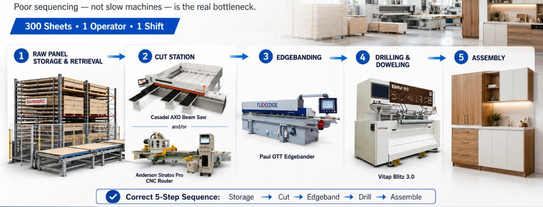 Panel Processing Line Design for Cabinet Shops: The 5-Step Sequence That Maximizes Throughput