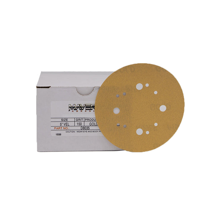5" Hook & Loop Sanding Discs (Box of 50), 10 Boxes/Case