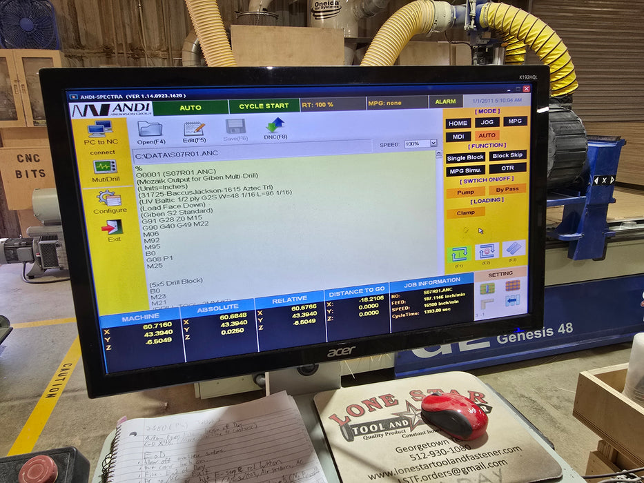 Used Giben G2 3 axis CNC Router