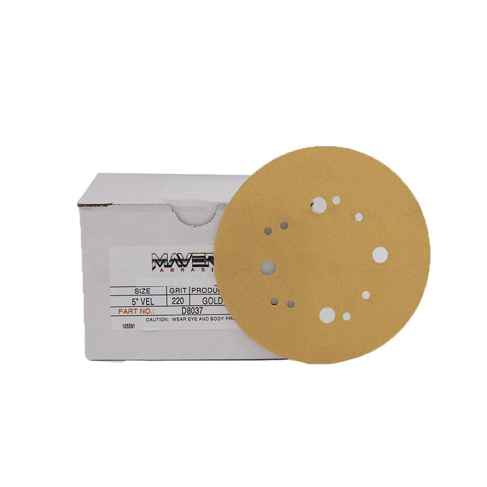 5" Hook & Loop Sanding Discs (Box of 50), 10 Boxes/Case
