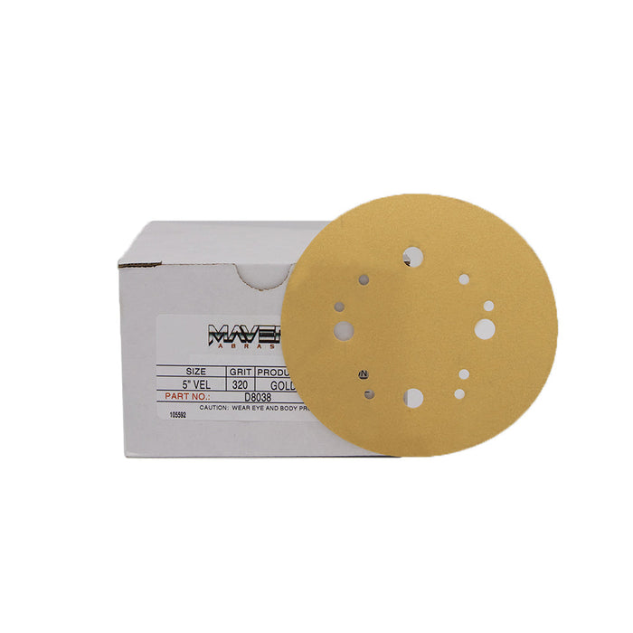 5" Hook & Loop Sanding Discs (Box of 50), 10 Boxes/Case