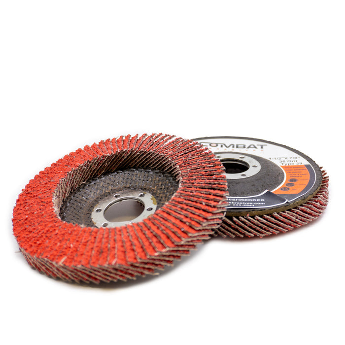 4-1/2" x 7/8" High Density Ceramic Flap Disc Type 29,  5 PACK