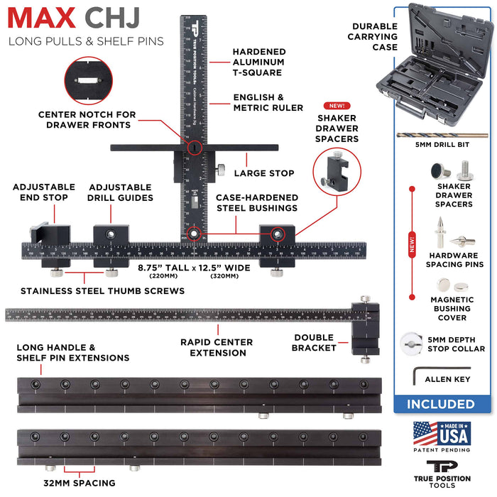 Cabinet Hardware Jig MAX + Case