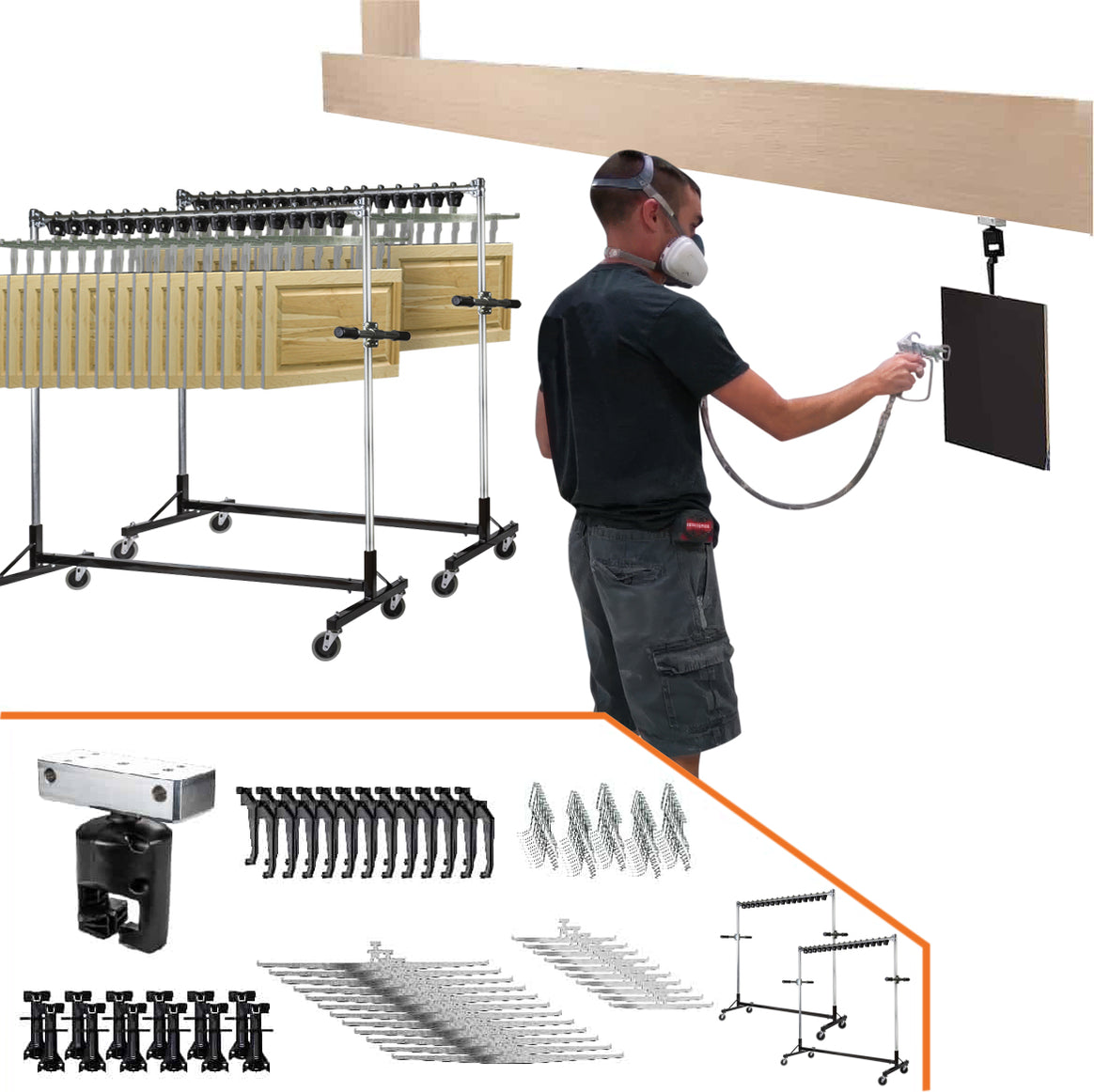 PivotPoint Cabinet Spray Finish and Dry System Kit (40 Part) — Centex ...