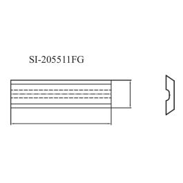 SOUTHEAST TOOL SI-1478152 Insert 14.7 x 8 x 1.52 ( 10 pc per pack) W/ Slot